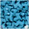 BeadTin Dark Turquoise Opaque 22mm Zebra Plastic Pony Beads (24pcs)